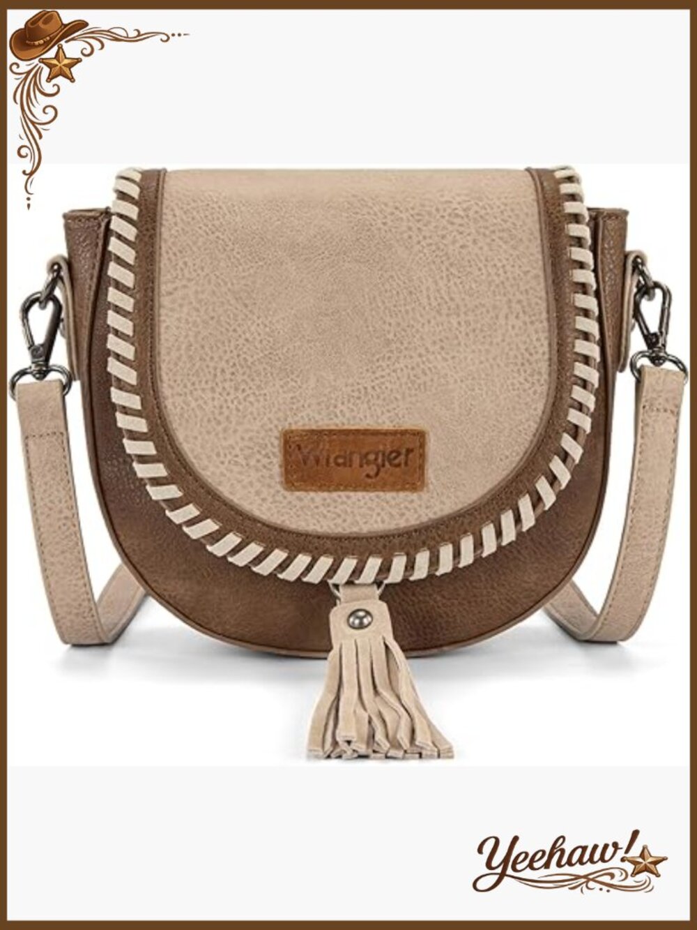 Crossbody Flap Saddle Bag Boho Purse Women Embossed Braid Handbag